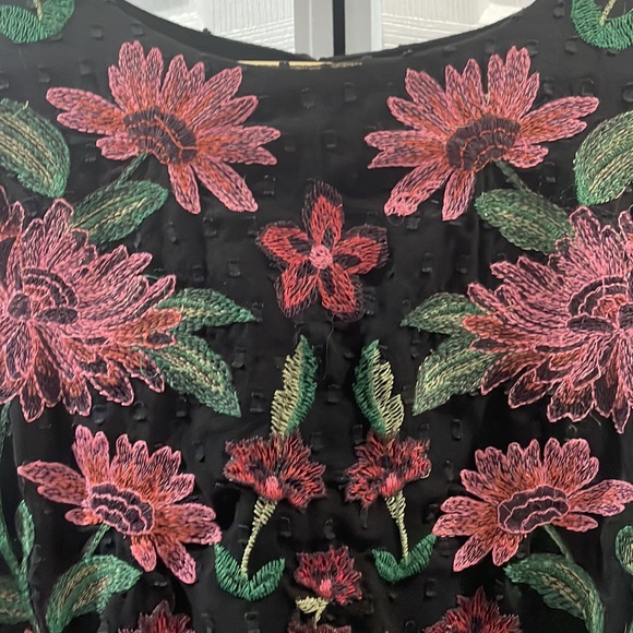 Embroidered black blouse - Picture 3 of 6